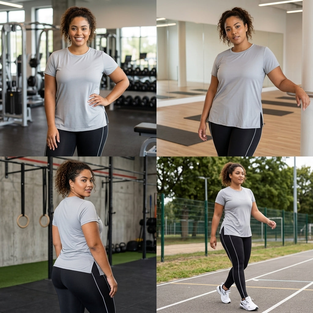 set 2 piezas blusa + licra talla grande