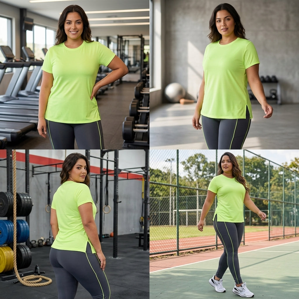 set 2 piezas blusa + licra talla grande