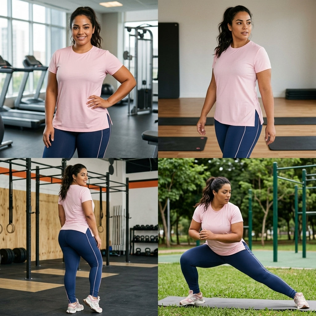 set 2 piezas blusa + licra talla grande