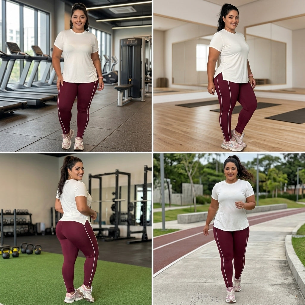 set 2 piezas blusa + licra talla grande